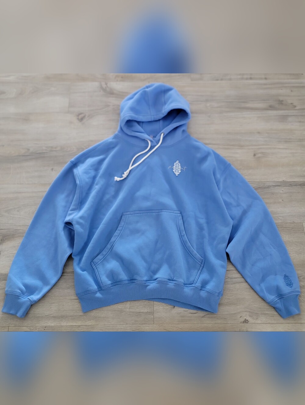 Free People Movement Final Call Front Logo Hoodie Riviera Blue Combo Small - Picture 5 of 11